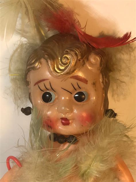 Vintage Celluloid Carnival Flapper Kewpie Doll 7 Inches Etsy Kewpie