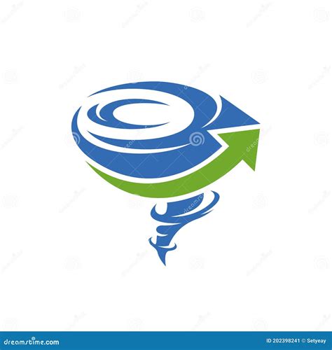 Arrow Tornado Logo Vector Template Creative Twister Logo Design