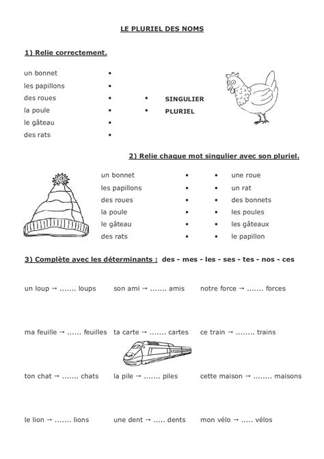 Le Pluriel Des Noms Et Adjectifs Exercices AlloSchool