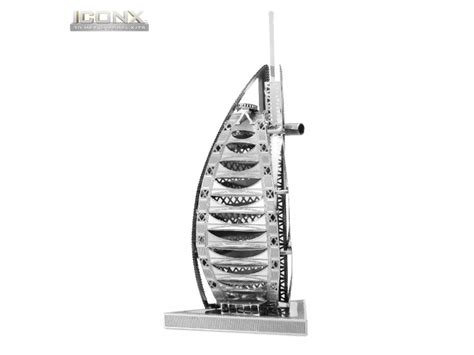 metal earth kit modellino burj al arab dubai in metallo