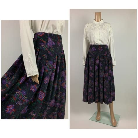 Laura Ashley Vintage Floral Skirt Cottagecore Floral Etsy