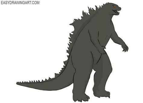 How To Draw Godzilla Easy Drawing Art