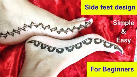 2 Simple Side Feet Henna Design Latest And Easy Design For Beginners