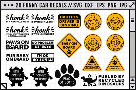 Funny Car Decals Svg 20 Car Decal Svg Files