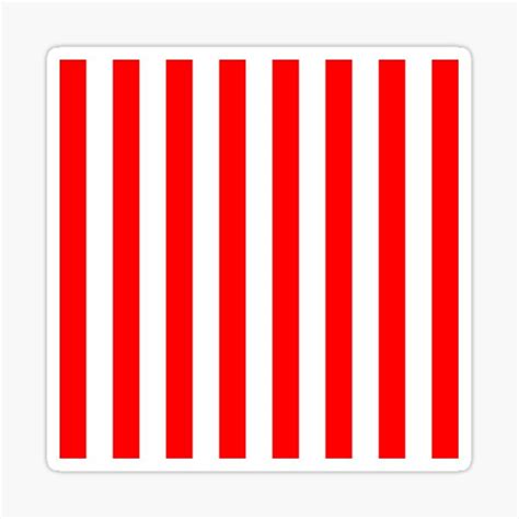 Red And White Vertical Stripes Sticker For Sale By Starrylite Redbubble
