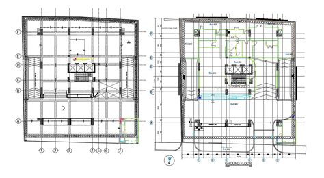 Simple Commercial Building Designs With Structural Grid Architecture