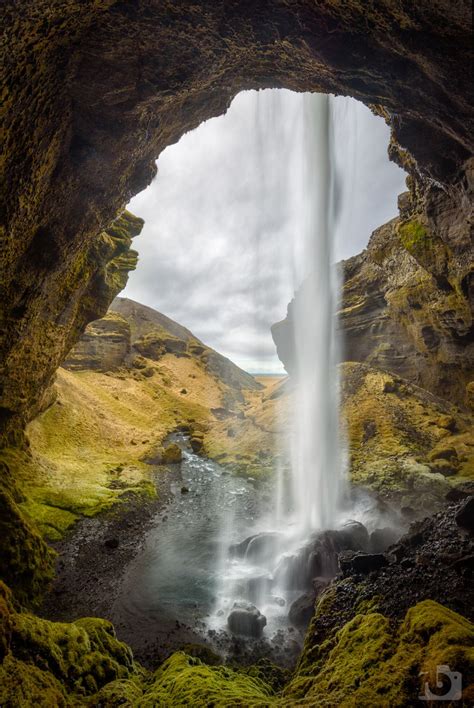 Kvernufoss The Hidden Waterfall Near Skogafoss Iceland