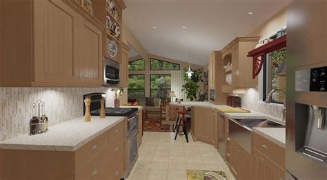 Sunny Hills Kitchen View 3 Rendering Remodeling Mobile Homes