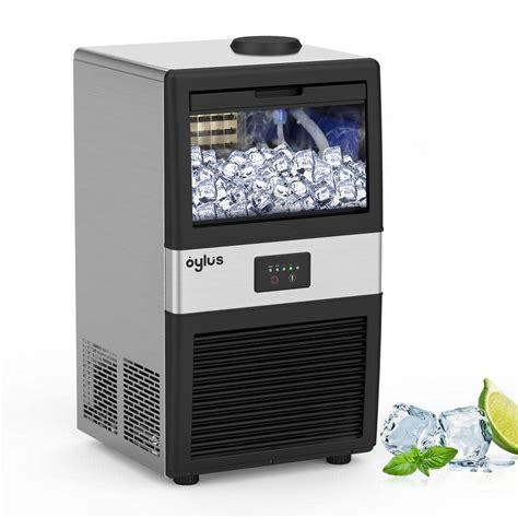 Lifeplus 70 Lbs Freestanding Ice Maker In Stainless Steel With 10 Lbs