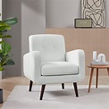 BELLEZE Hasting Arm Chair Comfy Fabric Upholstered Tufted Accent Chair ...