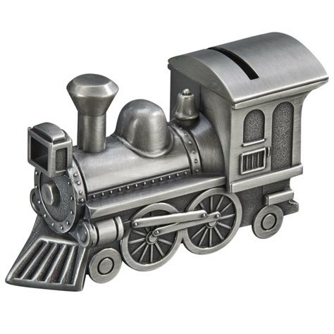 Money Box Pewter Train My Baby Cairns