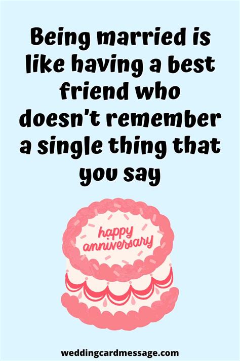 53 Funny Wedding Anniversary Quotes And Sayings Wedding Card Message