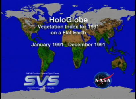 Svs Hologlobe Vegetation Index For 1991 On A Flat Earth