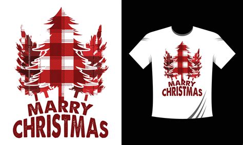 merry christmas t shirt design template with christmas tree and christmas pattern for christmas