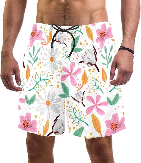 Amazon Com Beach Shorts Floral Surfing Swimming Shorts Summer Swimming Trunks Sports Outdoors