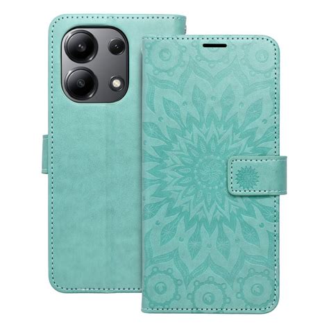 Capa Xiaomi Redmi Note 13 4G Flip Mandala Verde Apoio E Slot