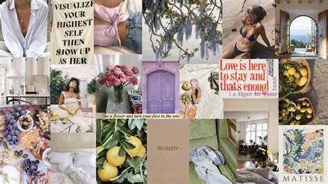 July Summer 2020 Style Inspiration Mood Board Desktop Wallpaper Collage