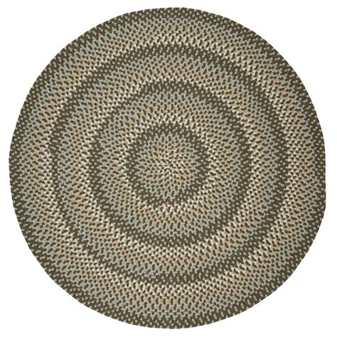 12 Reversible Handcrafted Round Wool Braided Area Rug