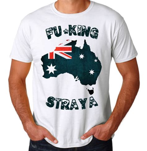 Fuking Straya Australian Flag Map Funny Aussie Bogan Drinking Sport New