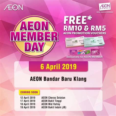 2 lorong tiara 2a, bandar baru klang, 41150 klang, selangor. AEON Member Day at AEON Bandar Baru Klang (6 April 2019)