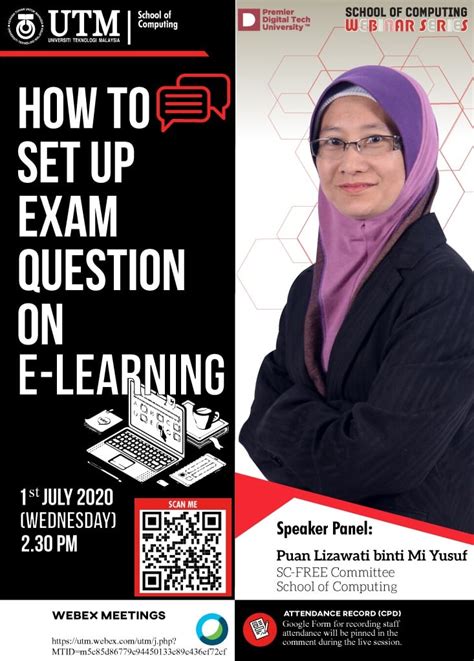Elearning utm 2020/2021 sem 1. How To Set Up Exam Question On E-Learning | Dr. Razman Ayop