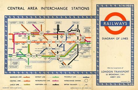 An Old Train Map Shows The Lines And Directions For Central Area