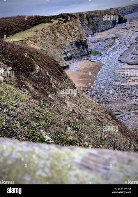 Aerial Veiw Of Southerndown Beach South Wales Uk Stock Photo Alamy