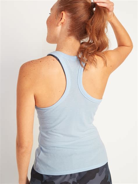 Ultralite Racerback Rib Knit Performance Tank For Women Old Navy