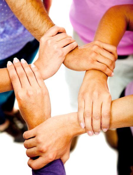 Group Of People Holding Hands Teamwork Concepts Freestock Photos