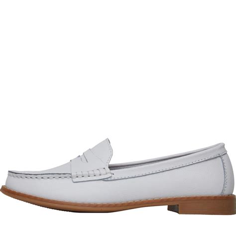 Buy Onfire Womens Leather Penny Loafers White