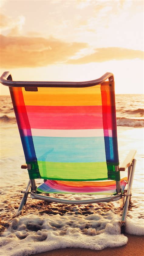 Chairs At The Beach Iphone Wallpapers Free Download