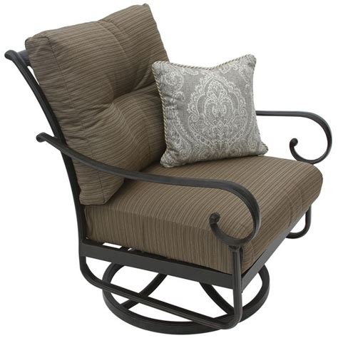 Tortuga Aluminum Outdoor Patio Club Swivel Rocker Chair With Cushion