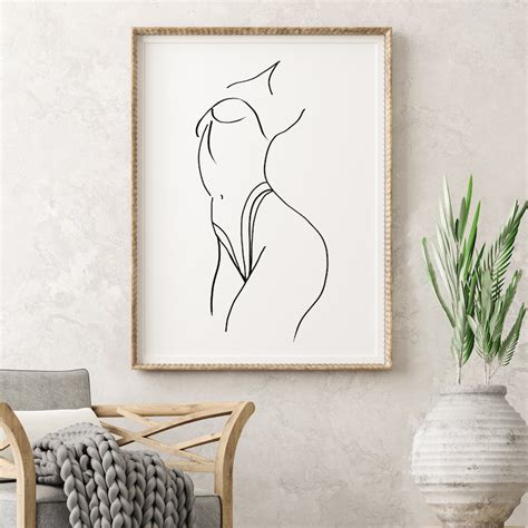 Erotic Woman Line Art Female Line Art Print Nude Woman Art Etsy 日本