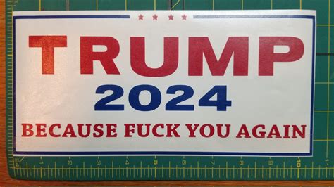 Trump 2024 F-U Again Clear Background / sticker FREE SHIPPING | Etsy