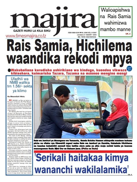 Magazeti Ya Leo 3 August 2022 Tanzania Todays Newspapers