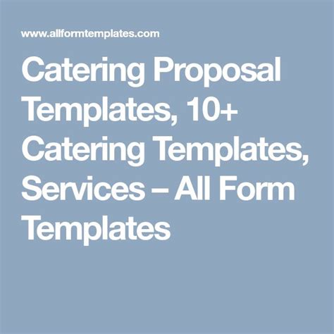 Catering Proposal Templates 10 Catering Templates Services All