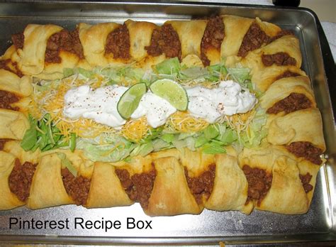 Sign up for our newsletters. Pinterest Recipe Box: Pinterest Baked Taco Ring {review}