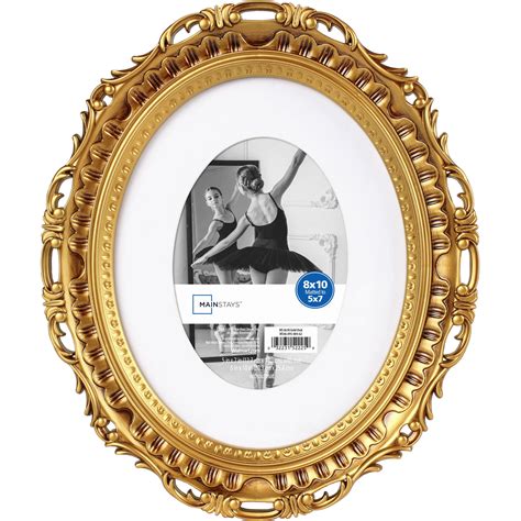 Mainstays Oval Plastic Picture Frame Gold