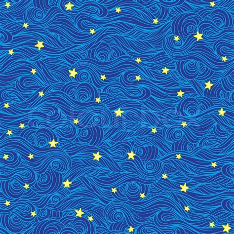 Seamless Pattern With Stars Stock Vector Colourbox