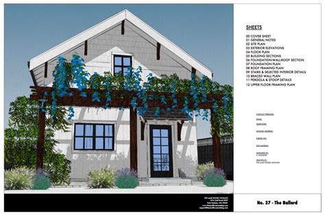 No 37 The Ballard 800 Sq Ft 2 Story Cottage Plan — Small House