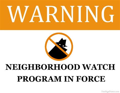 Printable Neighborhood Watch Sign Neighborhood Watch Neighborhood