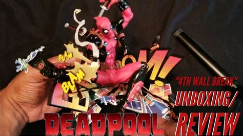 Deadpool Breaking The Fourth Wall Statue Unboxing And Review Youtube
