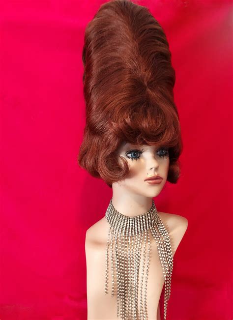 B 52s Giant Beehive Wig Drag Queen Wig 1960s Auburn Red Etsy