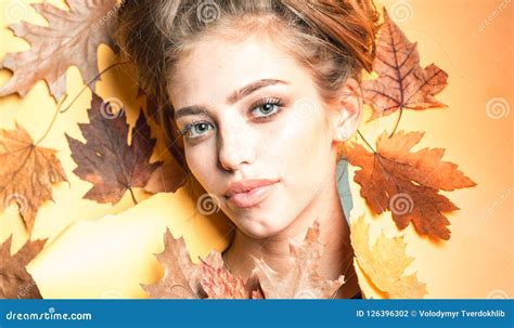 Autumn Woman With Autumnal Mood Hello Autumn And Leaf Fall Dreams