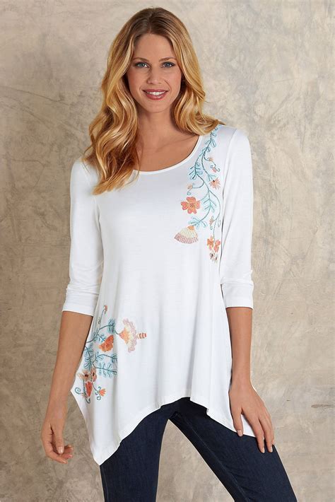 Adriana Top Luxuriously Soft White Jersey Knit Top Soft