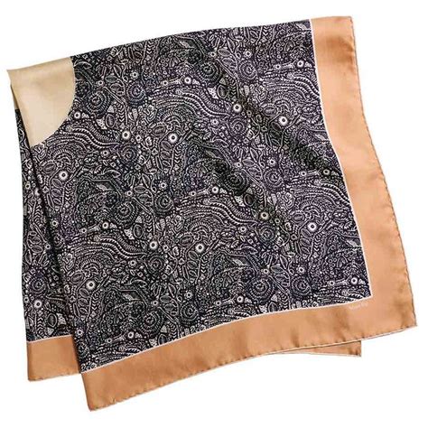 Universe Silk Twill Square Scarf Mont Kiji Silk Twill Square