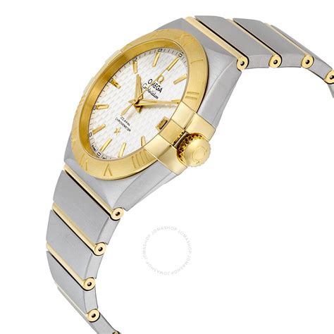 Omega Constellation Silver Griffes Dial Steel And 18k Yellow Gold