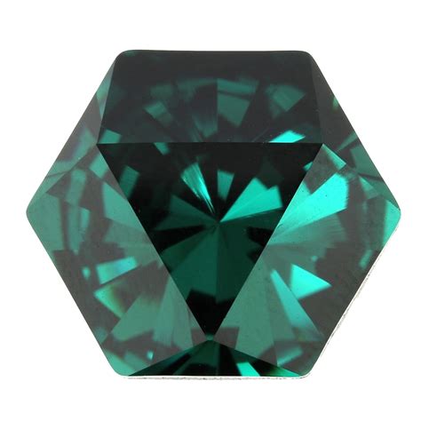 Hexagon Swarovski cabochon 4699 14 x 16 mm Emerald x1 - Perles & Co