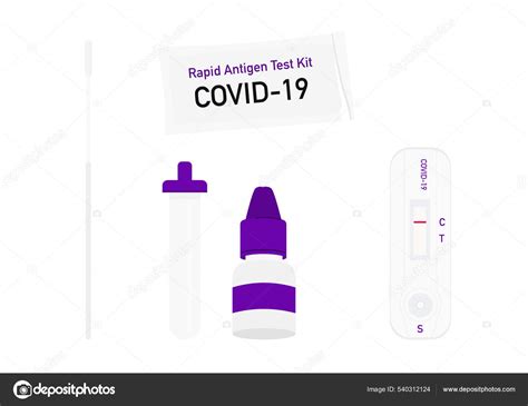 Undetected Covid Rapid Antigen Test Kit Vector Set Isolated White