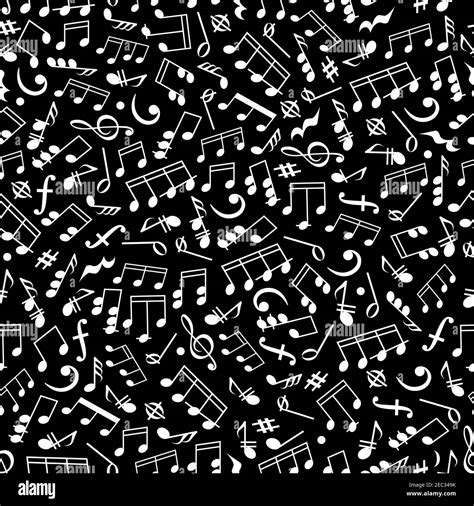 Music Symbols Black Background